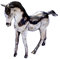 Brillibrum Design kleine Pferde Skulptur aus Metall versilbert Dekoration Statue Horse Fohlen Silber Dekofigur Foal (Groß)