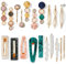 Mehayi Lot de 20 pinces à cheveux tendance en résine acrylique et perles de macaron, faites à la main, accessoires pour cheveux, cadeaux pour femmes, filles, fêtes, mariages