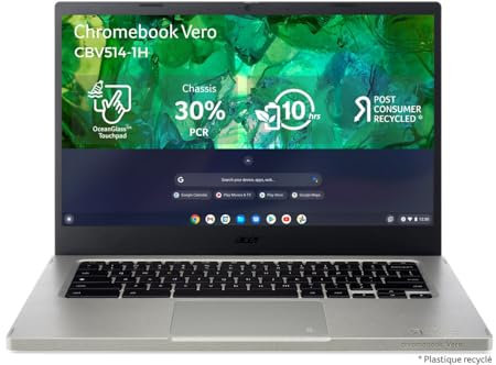 PC portable Acer Chromebook Vero 14 Intel Core i3 1215U 8 Go RAM 128 Go SSD Gris