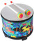 Floor Tom Trommel für Kinder 25,4 cm Percussion Montessori Percussion Instrument Musiktrommel mit 2 Schlägeln für Baby Kinder Besonderes Weihnachten Geburtstag Geschenk (8inch Forest)