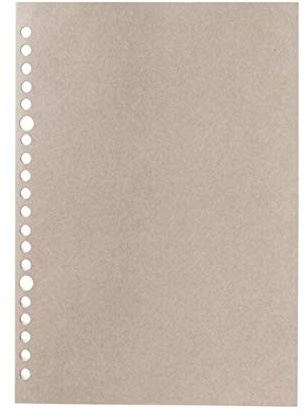 MUJI NAA88A9A - Quaderno a fogli sfusi rimovibili, formato A5, a quadretti, 5 mm, 20 fori, 50 fogli
