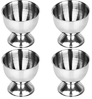 RainbowBeauty 4PCS Coquetiers Set, Coquetiers Inoxydable coquetiers en Acier Set Plateau d'oeufs pour Hard & Soft oufs durs Porte-Outil de Cuisine