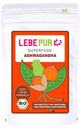 Lebepur, Bio Ashwagandha Pulver, 1x 80g
