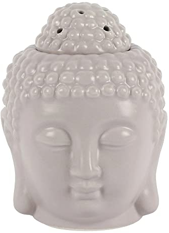 Ölbrenner | Buddha-Kopf | Grau | klein | 1 Stück 494 g