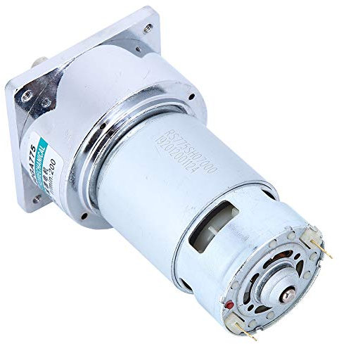 Getriebemotor, 60GA775 DC12V 35W Großes Drehmoment, einstellbare Geschwindigkeit Mikro-DC-Getriebemotor für Grill, automatische Türen und Fenster(200RPM)