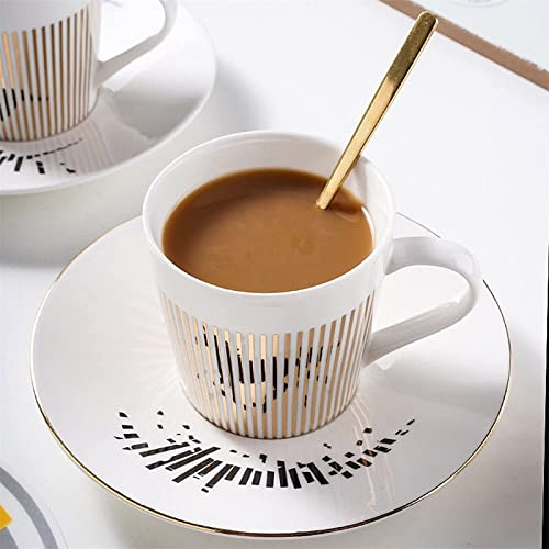 Tazza da tè e piattino con cavallo, tazza da tè creativa fatta a mano con farfalla, la riflessione si muoverà con la rotazione della tazza (cavallo)