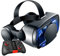 Lunettes 3D VR Casque de Réalité Virtuelle Lunettes VR pour Films VR 3D & Jeux VR Anti Bluelight Réglable Pupil Eye Care System pour Smartphones Android & iOS avec Manette (Noir) (C)