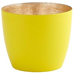 Gift Company Windlicht Madras M, Teelichthalter, Kerzenhalter, Eisen, Gelb, 8.5 cm, 1092504010