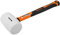 ebuyerfix wokin White Rubber Mallet Non-Marking Hammer 8oz-225g with Non-Slip Fiberglass Handle Shaft Durable Solid Rubber Head for DIY Projects Crafts Woodworking, Camping and Flooring Installation