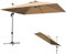 GOPLUS Parasol de Jardin Exterieur, Parasol Déporté 3x3M avec Poteau en Aluminium, UPF50+, Parasol Inclinable à 5 Positions & Rotatif à 360°, Parasol Patio, Piscine, Beige