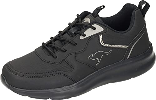 KangaROOS Damen Kj-Easy Sneaker, Jet Black/Mono, 40 EU
