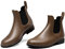 DREAM PAIRS Stivali da Pioggia Donna Chelsea Wellington Rain Boots Impermeabili Stivaletti Elastico Outdoor Ankle Boot,Size 40,Marrone,SDRB2201W-E