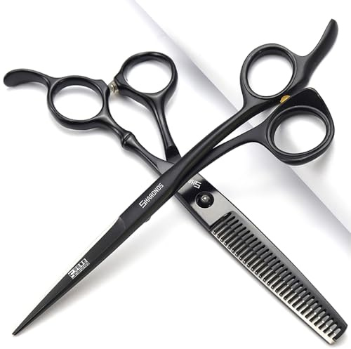 Professional 5.5/6/6.5 Inch Hairdresser Scissors Salon Hairdresser Scissors Japan Stainless Steel Scissors (6in 2pc-B)