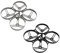 BETAFPV 2pcs Meteor85 85mm Micro Brushless Whoop Frame Kit for Meteor85 2S Brushless FPV Whoop Drone Quadcopter Compatible for 110x Motors Whoop Style FC Board - Black&Grey