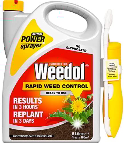 Weedol Rapid Weedkiller with Power Sprayer, Ready To Use, 5L