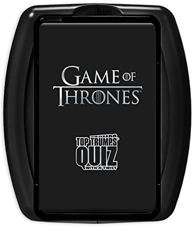 Top Trumps Game of Thrones Quiz Trivia-Spiel, 100 Kategorien, um Ihr Wissen und Gedächtnis zu testen, mit Tyrion Lannister, Cersei Lannister, Arya Stark, Daenerys Targaryen, Spiel für 2 + Spieler ab
