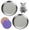 RMNHPTK Stainless Steel Cat Food Dishes - Relief Whisker Fatigue Bowls With Non-Slip Mats for Wet & Dry Food (2 PCS, Medium)