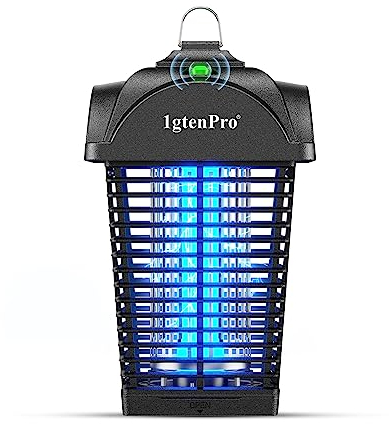 LgTenPro Lampe Anti Moustique Puissante 20W 4000V, Tueur d'Insectes Électrique, Piège à Moustique Efficace, Portée 100m², pour Intérieur et Extérieur