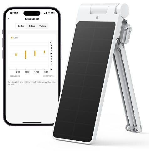SwitchBot Panneau Solaire pour Curtain 3 - Performances Améliorées, Facile à Utiliser, Supporte la Charge en Faible Luminosité, Panneau Solaire Chargeur Intelligent, Alimentation Ininterrompue