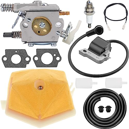ZAMDOE Vergaser-Zündspule Ersatz für Husqvarna 51 55 Rancher Kettensäge 50 51 51EPA 55 55EU1 55 Rancher 55EPA 55 Rancher EPA Kettensäge WT-170-1 WT-170 503281504 503620203