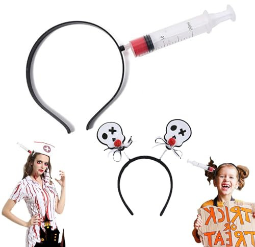 KARELLS Bandeau D'Horreur Halloween, Halloween Bandes De Cheveux, 2 Pièces Serre Tête Halloween, Bandeau d'horreur, Halloween Bandeau Couvrechef, pour Soirée à Thème, Halloween, Plastique