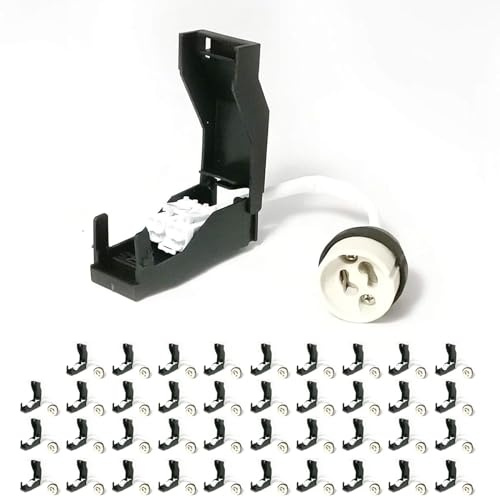Europalamp 40 Douilles GU10 en Céramique Automatique 230V classe 2 avec Câbles Isolés pour Lampes et Ampoules LED GU10