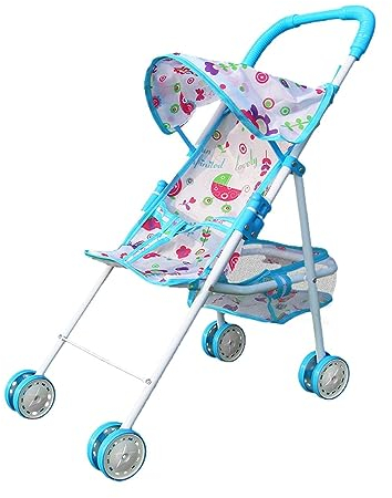 Babypuppenwagen | Zusammenklappbarer Puppenkinderwagen Für Kleinkinder | Rollenspielspielzeug Puppen Y Kinderwagen | Kinderspielzeug-Kinderwagen Für Bibi-Pupp e | Geeignet Für Kinder Ab 2 Jahren