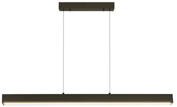 Mikeru 80CM Modern Linear Pendant Light with Remote Control, 10%-100% Dimmable Light Fixture with 1.5m Adjustable Cords for Dining Room Kitchen Island Living Room Restaurant Office