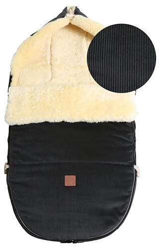 Kaiser 6510122 FILIUS CORD Lammfell Fußsack Fb. black