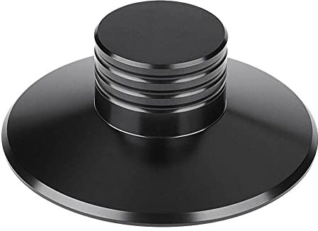 Wlauqueta LP Vinyl Record Player Balanced Metal Disc Stabilizer Weight Clamp Turntable HiF Black