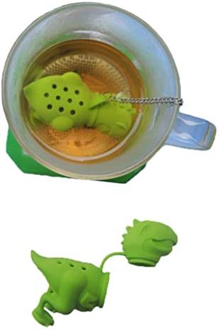 ABOOFAN Silicone Dinosaur Tea Infuser Dinosaur Tea Strainer Filter Food-Grade Silicone for Easy Clean Funny Design Drinkers
