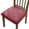 Alishomtll PU Stuhlbezug 4er/6er Set Stretch Leder Sitzbezüge Wasserdicht Sitzflächenbezug Abnehmbar Waschbar Esszimmerstuhl Hussen für Esszimmer Küche Hochzeit Garten Büro (Weinrot, 4 Stück)
