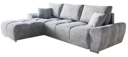 OAK SPOT Sofa - Corner Grey Left And Right Arm Sofa Bed With Storage (Corner Left Arm)
