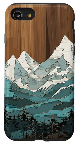 Berge Outdoor, Natur Wandern Waldlandschaft Holz Thema Hülle für iPhone SE (2020) / 7 / 8
