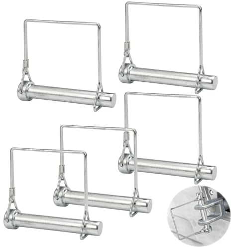 5 Pezzi Perno di Bloccaggio con Filo,M12 x 80 mm Perno di Sicurezza in Acciaio al Carbonio,Perno di Bloccaggio dell'albero,Perno di Bloccaggio Quadrato Perno di Chiusura per Farm Trailers Lawn Garden