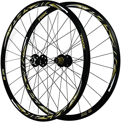 700C Rennrad-Laufradsatz, doppelwandige Felge aus Aluminiumlegierung, Scheibenbremse, Rennrad, Fahrradräder, Schnellspanner für 7/8/9/10/11 Geschwindigkeit