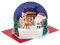 Hallmark Weihnachtskarte, 3D und Pop Up Weihnachtskarte, Weihnachtsmann und Rudolph, Schneekugel Design