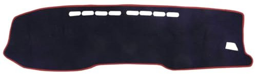 LETAOSK rutschfeste Armaturenbrettabdeckung Matte Schwarz mit roter Felge LHD Fit für Toyota Hilux SR5 SR Workmate GUN126R 2016-2023