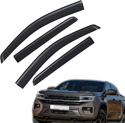 SONGGM Auto Windabweiser für VW Amarok 2022 2023 2024,Autofenster Regenschutz Luftabweiser Regenabweiser Fahrzeug-Spezifisches Zubehör.