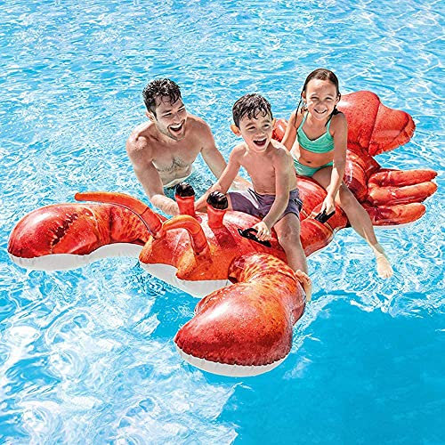 Pool Flöße，Aufblasbare Getränkehalter Aufblasbarer Hummer for Aufsitzen, lustiger Sommer-Schwimmring, übergroßer Hummer-Sitzkreis for Erwachsene im Wasser, Floß-Lounge