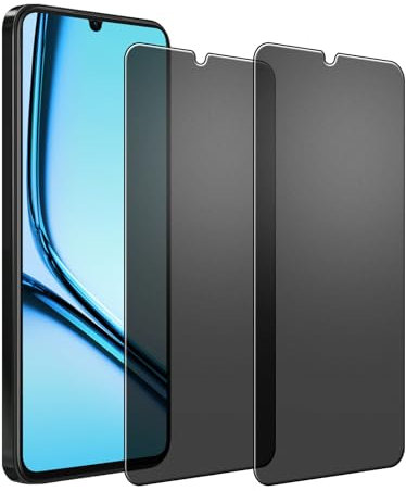 Kiokyrgm Protector de pantalla de cerámica mate para Realme Note 50/Realme C51/Realme C53/Realme C63, 2 unidades, lámina antiespavas, antiarañazos, cobertura completa, mate