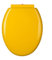 Brigtviee WC Sitz aus Kunststoff,Farbiger Toilettensitz Softclose,Polypropylen-Material Toilettendeckel mit Absenkautomatik und abnehmbar,Runden Klobrille Klositz Klodeckel,Gelb