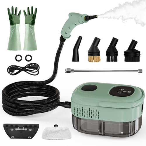 Beedove Steam Cleaners,2500W High Pressure Handheld Steamer Cleaner with 6 Brush Heads,Portable Steamer Cleaning Machine for Kitchen Home Use,Upholstery, Bathroom, Grout and Tile, Car Detailing