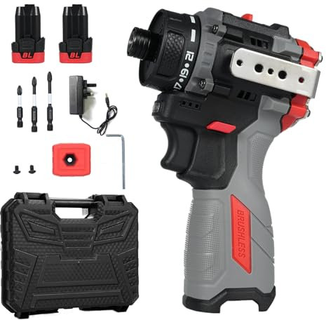 Weytoll 16.8V Brushless Power Screwdriver + Hammer 45Nm 1600RPM Lithium Screwdriver Tool Kit Electric Screw Driver with Torque Adjustable 2 Speed Control for Wood PVC ABS1