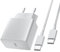 45W Chargeur Rapide pour iPhone 16/16 Pro/16 Pro Max/16 Plus/15/15 Pro/15 Pro Max/15 Plus/iPad/iPad Air, Prise Adaptateur Secteur Embout USB C avec Câble USB C