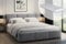 Home Collective Polsterbett Doppelbett 140x200 und 160x200 cm Samt grau mit Matratze | mit Lattenrost aus Metall und Stauraum mit hydraulischem Bettkasten | 160x200 cm