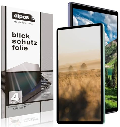 dipos I Blickschutzfolie kompatibel mit AGM Pad P1 Display-Schutzfolie matt mit 4-Wege Sichtschutz-Effekt