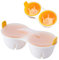 Microwave Egg Poachers, 2 Egg Boiler Poacher Cups, Mold Poached Egg Maker with Lid, Egg Steamer Cups for Home Breakfast, Double Cups Egg Boiler, Kitchen Steamed Poached Egg Gadget