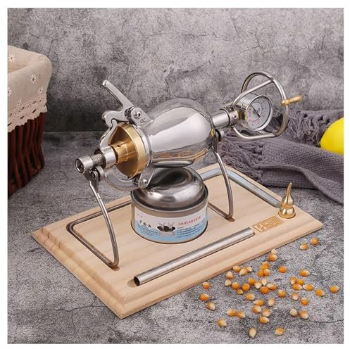 A Precision Pressure Gauge ， Mini Popcorn Maker ， Style：Retro Stovetop Popcorn Maker ， Stove Popcorn Popper for Corn Rice Soybean Mung Bean,Upgraded