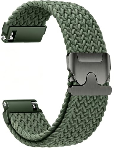 Aurrain 18mm 19mm 20mm 22mm Gewebte Nylon Armband für Garmin/ID205L/Galaxy/Amazfit//Coros,Nylon Sport Armband unisex